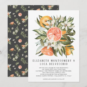 Invitation Verger de Citrus Mariage Bohème Botanique