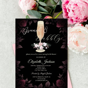 Invitation Verre à Champagne Roses de Bourgogne Cadeau de Mar