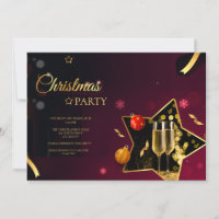 Verre de champagne de Noël