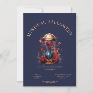 Invitation Verre d'or avec rose, simple et moderne