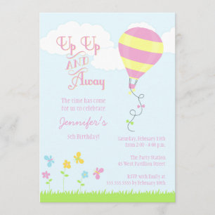 Invitation Vers le haut de la fête d'anniversaire chaude