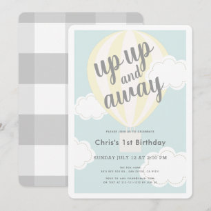 Invitation Vers le haut de l'anniversaire chaud jaune haut et