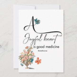 Invitation verset Bible Un Coeur Joyeux