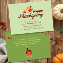 Verset de la Bible de Thanksgiving | Diner