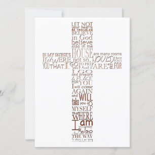 Invitation Versets bibliques de John 14 Service commémoratif 