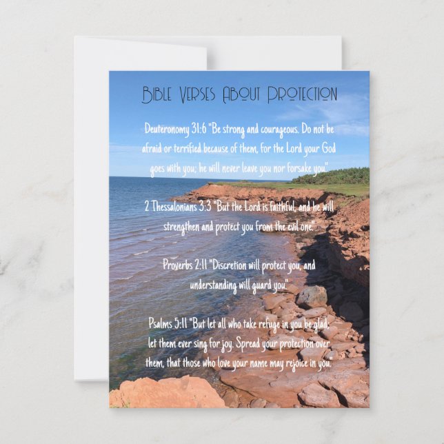 Invitation Versets bibliques sur la protection de Dieu (Devant)