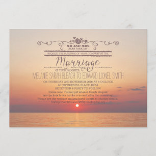 Invitation Version 2 Sunset Beach Destination Wedding
