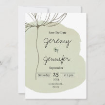 Vert Aquarelle Portrait minimaliste Simple