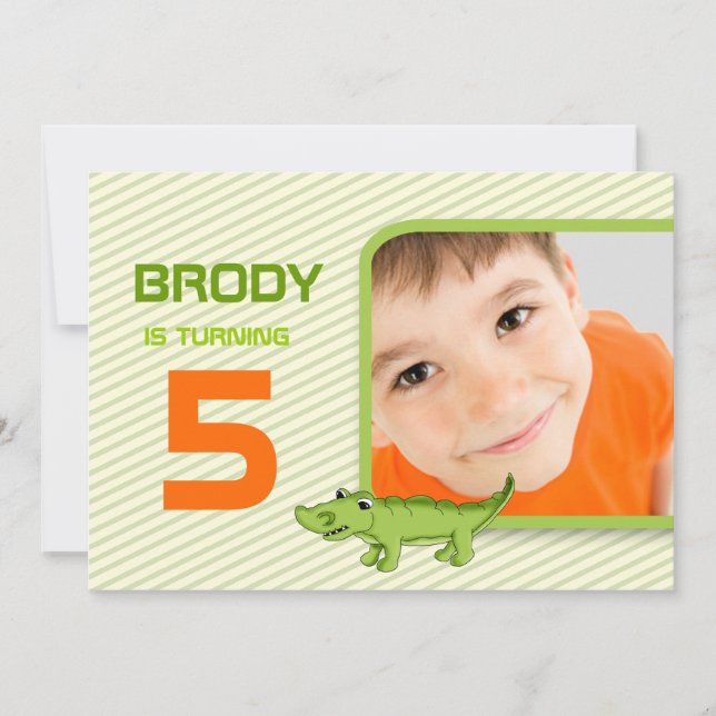 Invitation vert d'alligator de LGC (Devant)