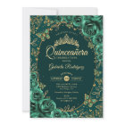 Vert émeraude Or Quinceanera