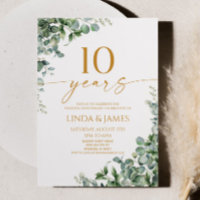 Vert Eucalyptus Gold 10e anniversaire Mariage