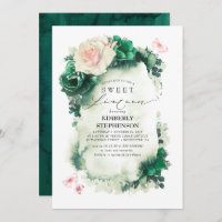 Vert foncé et rose Floral Bohemian Sweet 16e