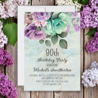 Vert Menthe Fleur Papillon 90e Anniversaire