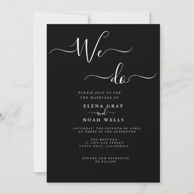 Invitation Vert moderne nous faisons mariage (Devant)