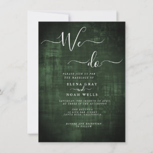 Invitation Vert moderne nous faisons mariage