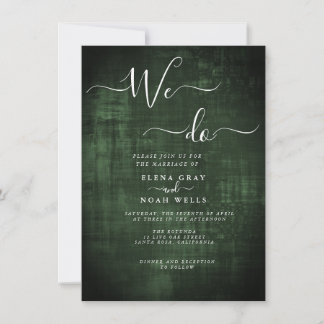 Invitation Vert moderne nous faisons mariage