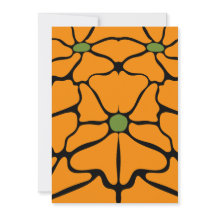 Vert & Orange Floral Abstrait Moderne