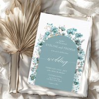 Vert pastel doux minimaliste turquoise fleurs sauv