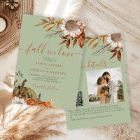 Vert sauge feuilles de rouille boho floral mariage