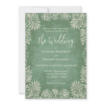 Vert sauge floral rustique mariage vintage