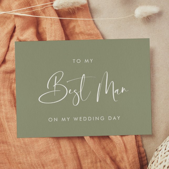 Invitation Vert sauge Pour mon témoin le jour de mon mariage  (Créateur téléchargé)