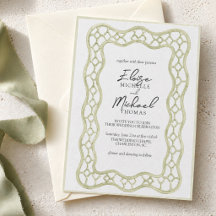 Vert sauge Treillis français de mariage