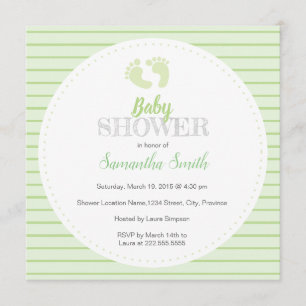Invitation verte neutre de ı de baby shower de