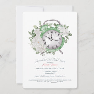 Invitation verte pour une fête de mariage prénupti