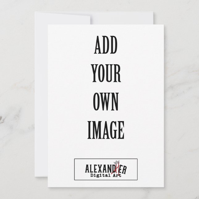 Invitation verticale à plat 5 x 7 pouces A7 (Devant)