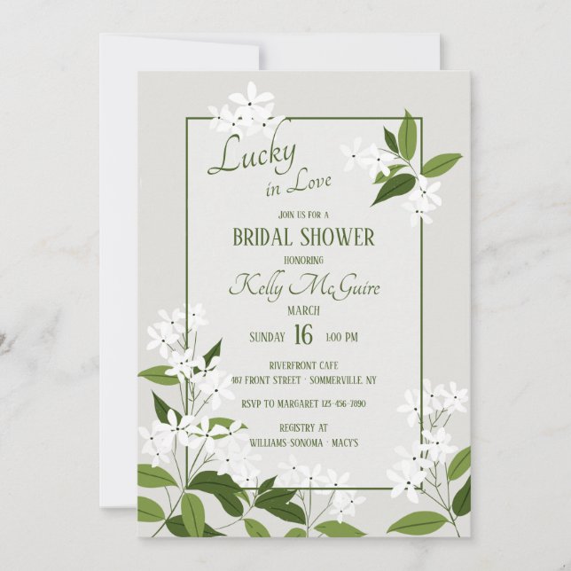 Invitation verticale Jasmine (Devant)