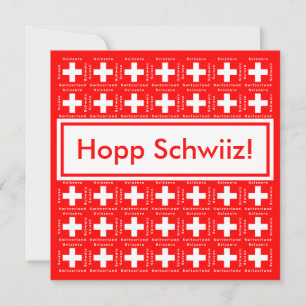 Invitation Very Swiss - Hopp Schwiiz, Go Switzerland Party