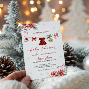 Invitation Vêtements de bébé pour une baby shower de petite f