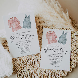 Invitation Vêtements de filles ou de garçons Genre Reveillez 