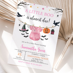 Invitation Vêtements d'Halloween Little Boo Baby Shower