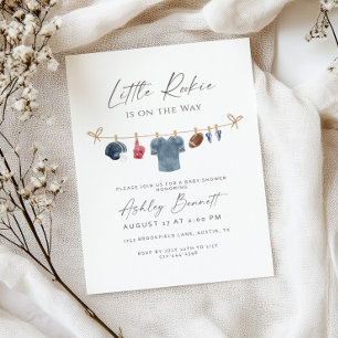 Invitation Vêtements sur une corde à linge Petit débutant Foo