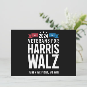 Invitation Vétérans pour Harris Walz 2024 Présidentielle 
