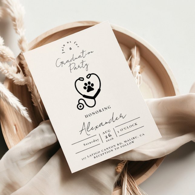 Invitation Veterinarian Graduation Party (Créateur téléchargé)