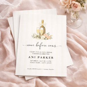 Invitation Veuve Avant les Vœux Champagne Baby Shower