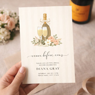 Invitation Veuve Avant les Vœux Champagne Nœud Papillon Enter