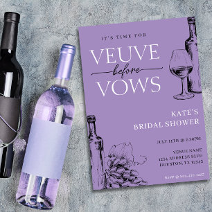 Invitation Veuve Avant Vows Lavande Fête des mariées violet