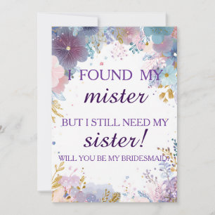 Invitation Veux-tu être ma demoiselle d'honneur?