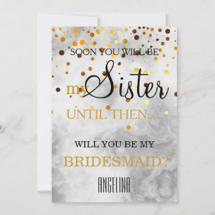 Invitation Veux-tu être ma demoiselle d'honneur?