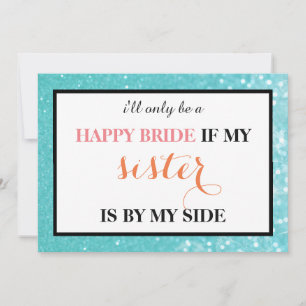 Invitation Veux-tu être ma demoiselle d'honneur ?