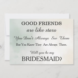 Invitation Veux-tu être ma demoiselle d'honneur ?