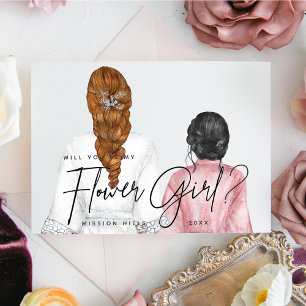 Invitation Veux-tu être ma Demoiselle d'Honneur ? Filles en R