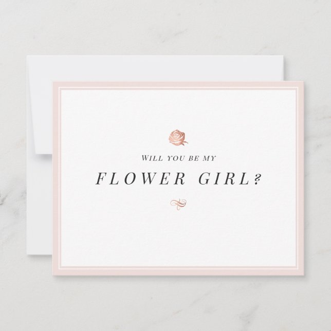Invitation Veux-tu être ma demoiselle d'honneur florale minim (Devant)