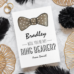 Invitation Veux-tu être mon porte-anneau ?   Mariage rustique