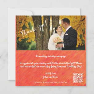 Invitation Vibes d'automne-Photo-QR Code -Merci Mariage