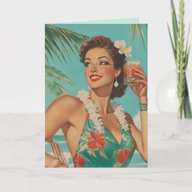 Invitation Vibes de paradis Vintage tropical (Devant)
