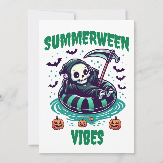 Invitation Vibes de Summerween – Reaper Détendu (Devant)